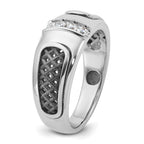 14k White Gold Mens Diamond Ring Mounting, Mounting Only - Sophia Jewelers