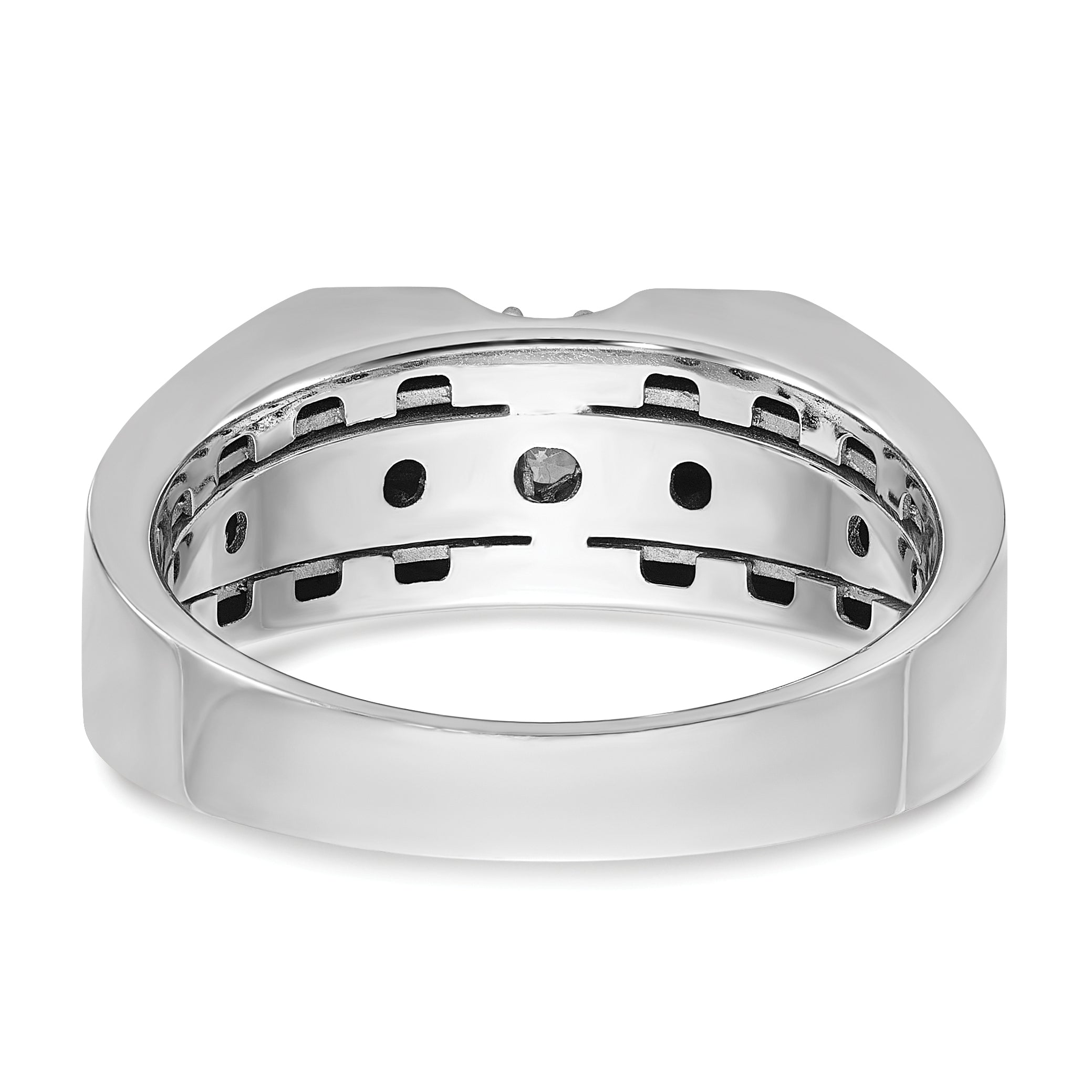 14k Two-tone Mens Diamond Ring Mounting, Mounting Only - Sophia Jewelers