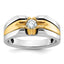14k Two-tone Mens Diamond Ring Mounting, Mounting Only - Sophia Jewelers