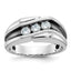Men's Lab-Grown Diamond Ring in 14K White Gold (1/2 ct. tw.), Size 10 - Sophia Jewelers