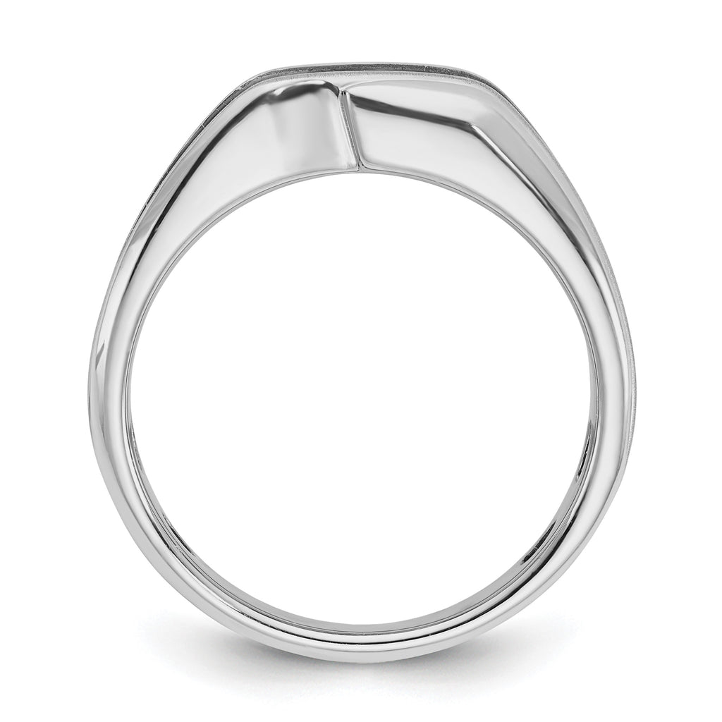 Men's Lab-Grown Diamond Ring in 14K White Gold with Black Rhodium (1/5 ct. tw.), Size 10 - Sophia Jewelers
