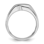 Men's Lab-Grown Diamond Ring in 14K White Gold with Black Rhodium (1/5 ct. tw.), Size 10 - Sophia Jewelers