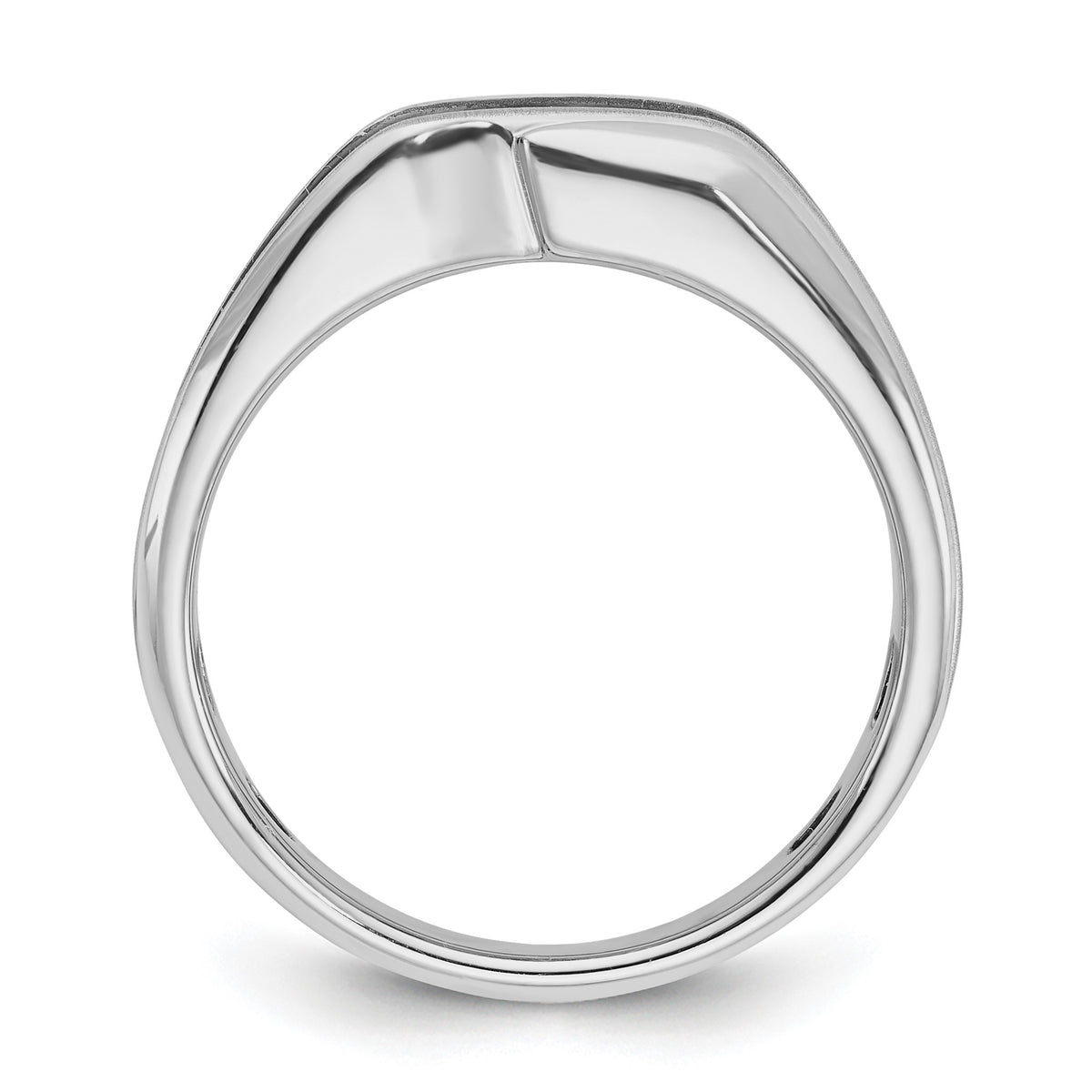 Men's Lab-Grown Diamond Ring in 14K White Gold with Black Rhodium (1/5 ct. tw.), Size 10 - Sophia Jewelers
