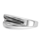 Men's Lab-Grown Diamond Ring in 14K White Gold with Black Rhodium (1/5 ct. tw.), Size 10 - Sophia Jewelers