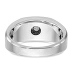 14k Two-tone White/Rose Gold Mens Satin Diamond Ring Mounting, Mounting Only - Sophia Jewelers