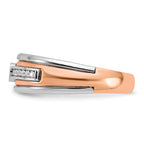 10k Two-tone White/Rose Gold Men's Diamond Complete Ring