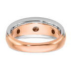 10k Two-tone White/Rose Gold Men's Diamond Complete Ring
