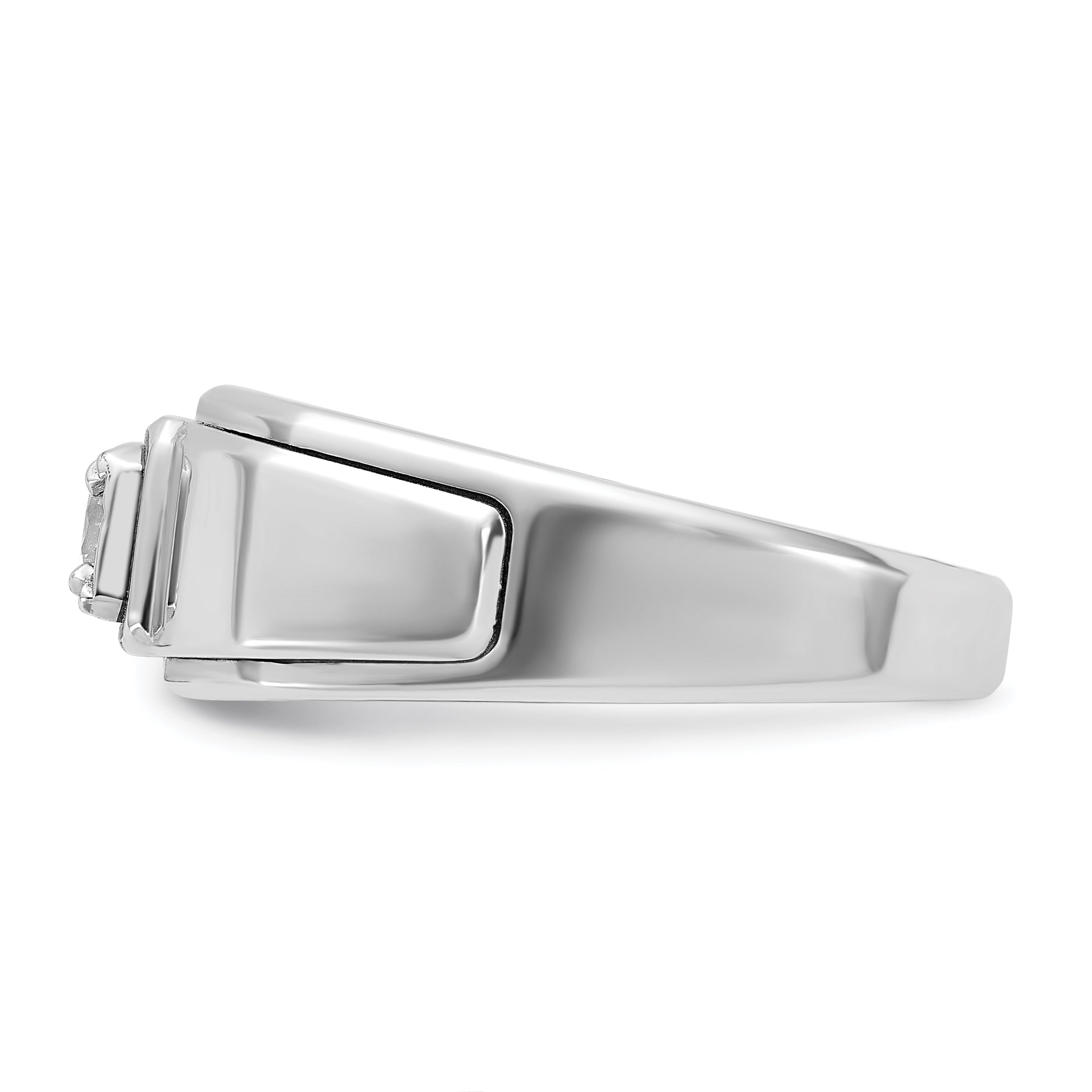 14k White Gold Mens Diamond Ring Mounting, Mounting Only Secondary image
