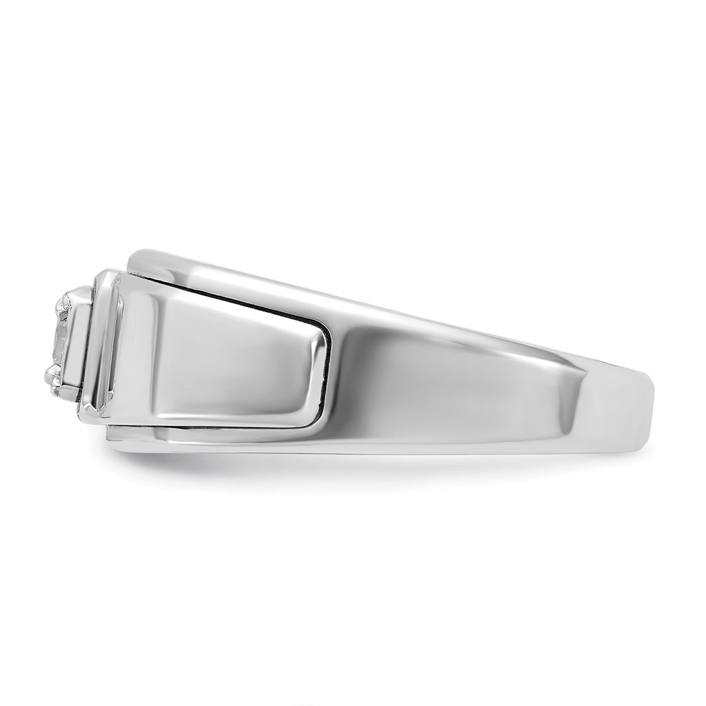14k White Gold Mens 1/3 carat Diamond Complete Ring - Sophia Jewelers