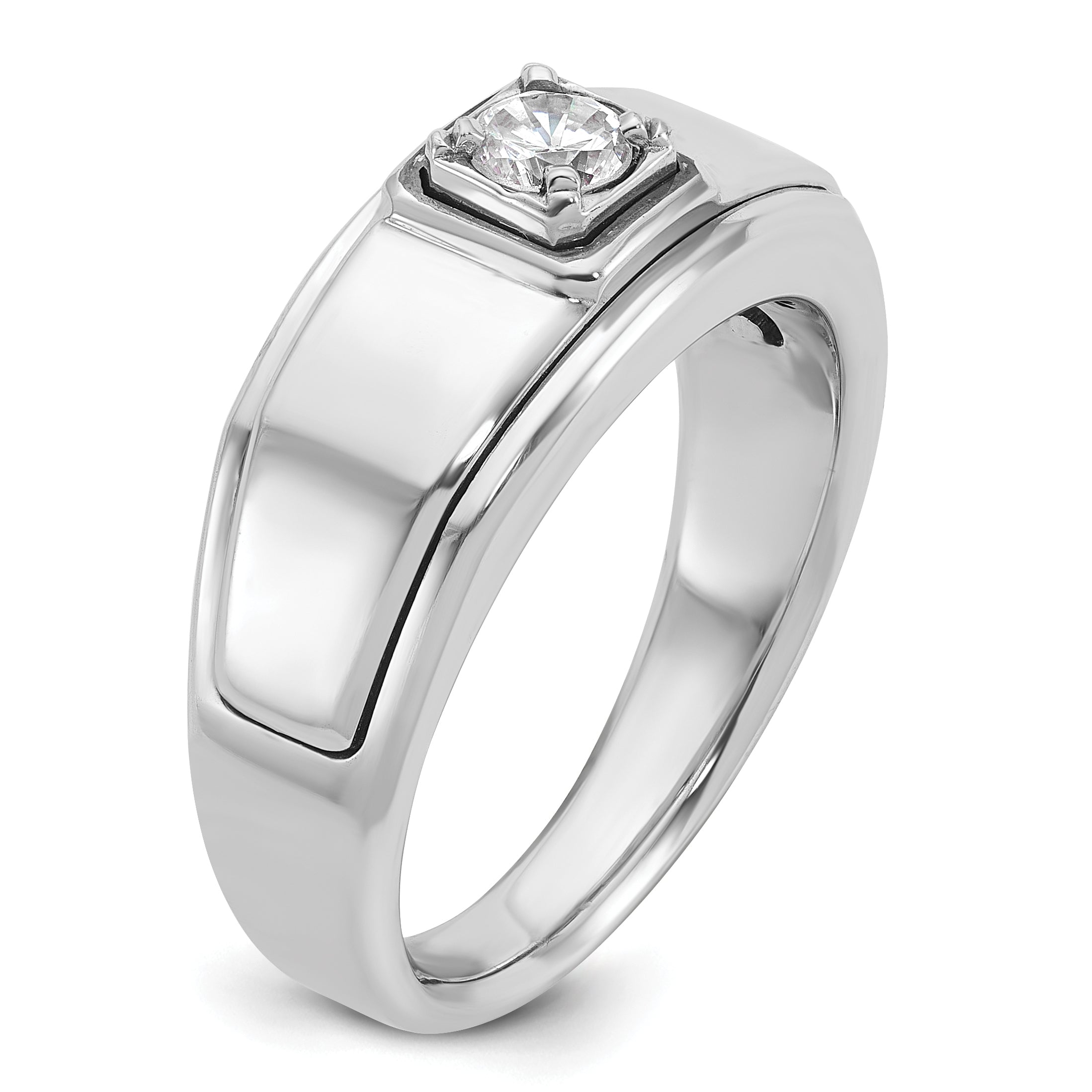 14k White Gold Mens Diamond Ring Mounting, Mounting Only - Sophia Jewelers