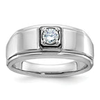14k White Gold Mens Diamond Ring Mounting, Mounting Only - Sophia Jewelers