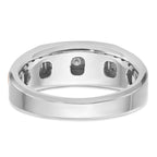 14k White and Rose Gold Men's Polished 5-Stone 1/4 Carat AA Quality Diamond Ring - Sophia Jewelers