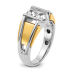 14k Two-tone Mens 3/4 carat Diamond Complete Ring - Sophia Jewelers