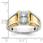 14k Two-tone Mens Diamond Ring Mounting, Mounting Only - Sophia Jewelers
