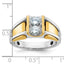 14k Two-tone Mens 3/4 carat Diamond Complete Ring - Sophia Jewelers
