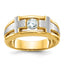 Men's Cross Ring in 14K Two-Tone Gold with Lab-Grown Diamond (1/2 ct.), Size 10 - Sophia Jewelers