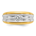 14k Two-tone Mens Diamond Ring Mounting, Mounting Only - Sophia Jewelers