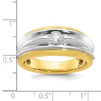 14k Two-tone Mens Diamond Ring Mounting, Mounting Only - Sophia Jewelers