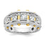 Men's Lab-Grown Diamond Ring in 14K Two-Tone Gold, 13.05mm (1 ct.), Size 10 - Sophia Jewelers