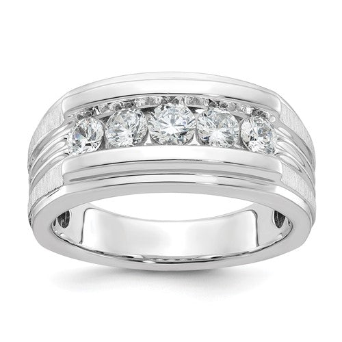Men's Lab-Grown Diamond Ring in 14K White Gold (1.01 ct. tw.), Size 10 - Sophia Jewelers