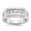 Men's Lab-Grown Diamond Ring in 14K White Gold (1.01 ct. tw.), Size 10 - Sophia Jewelers