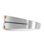 14k Two-tone Mens Polished and Satin 1/2 carat Diamond Complete Ring - Sophia Jewelers