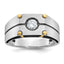 14k Two-tone Mens Polished and Satin Diamond Ring Mounting, Mounting Only - Sophia Jewelers