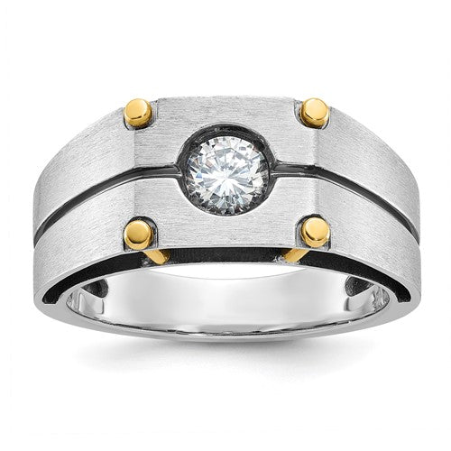 Men's Lab-Grown Diamond Ring in 14K Two-Tone Gold (1/2 ct.), Size 10 - Sophia Jewelers Main image