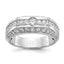 14k White Gold Mens Polished Ring Mounting, Mounting Only - Sophia Jewelers
