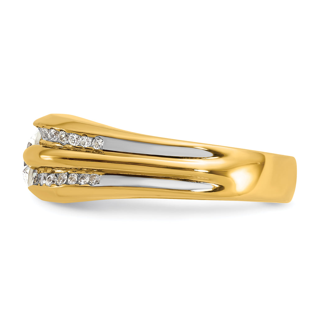 14k Mens Polished Ring Mounting, Mounting Only - Sophia Jewelers