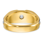 14k Mens Polished Ring Mounting, Mounting Only - Sophia Jewelers