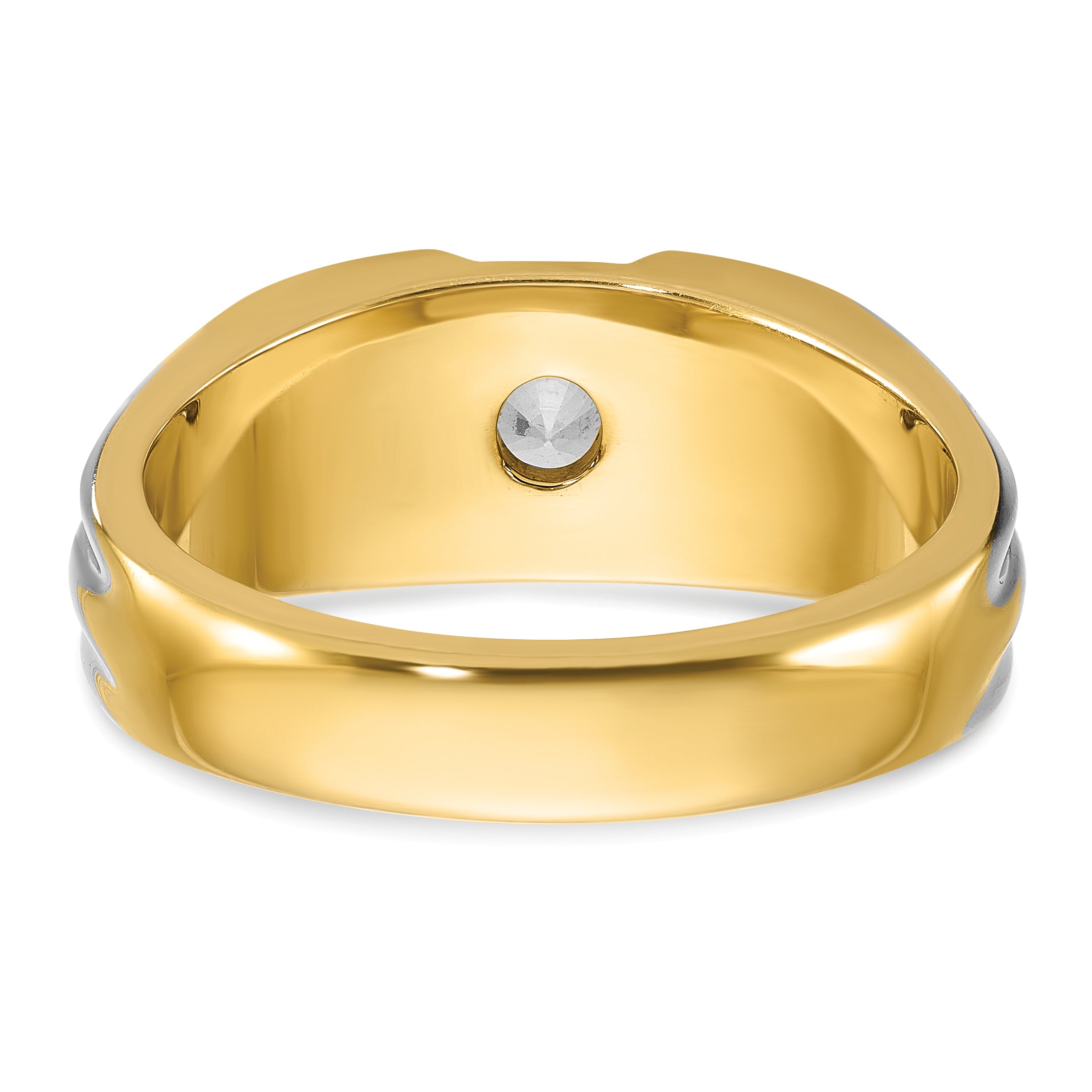 14k Men's Polished 1/3 Carat AA Quality Diamond Semi-Mount Ring, Mounting Only - Sophia Jewelers