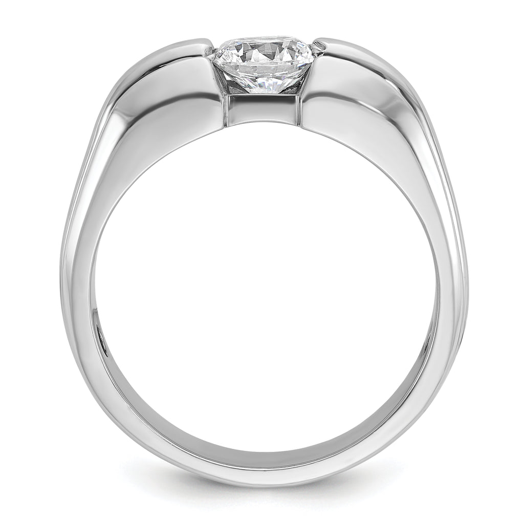 14k White Gold 1 carat Lab Grown Diamond VS/SI+ G+ Complete Men's Ring
