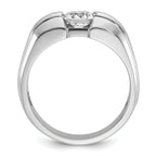 14k White Gold 1 carat Lab Grown Diamond VS/SI+ G+ Complete Men's Ring