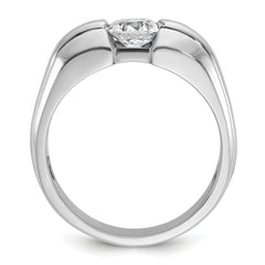 14k White Gold 1 carat Lab Grown Diamond VS/SI+ G+ Complete Men's Ring