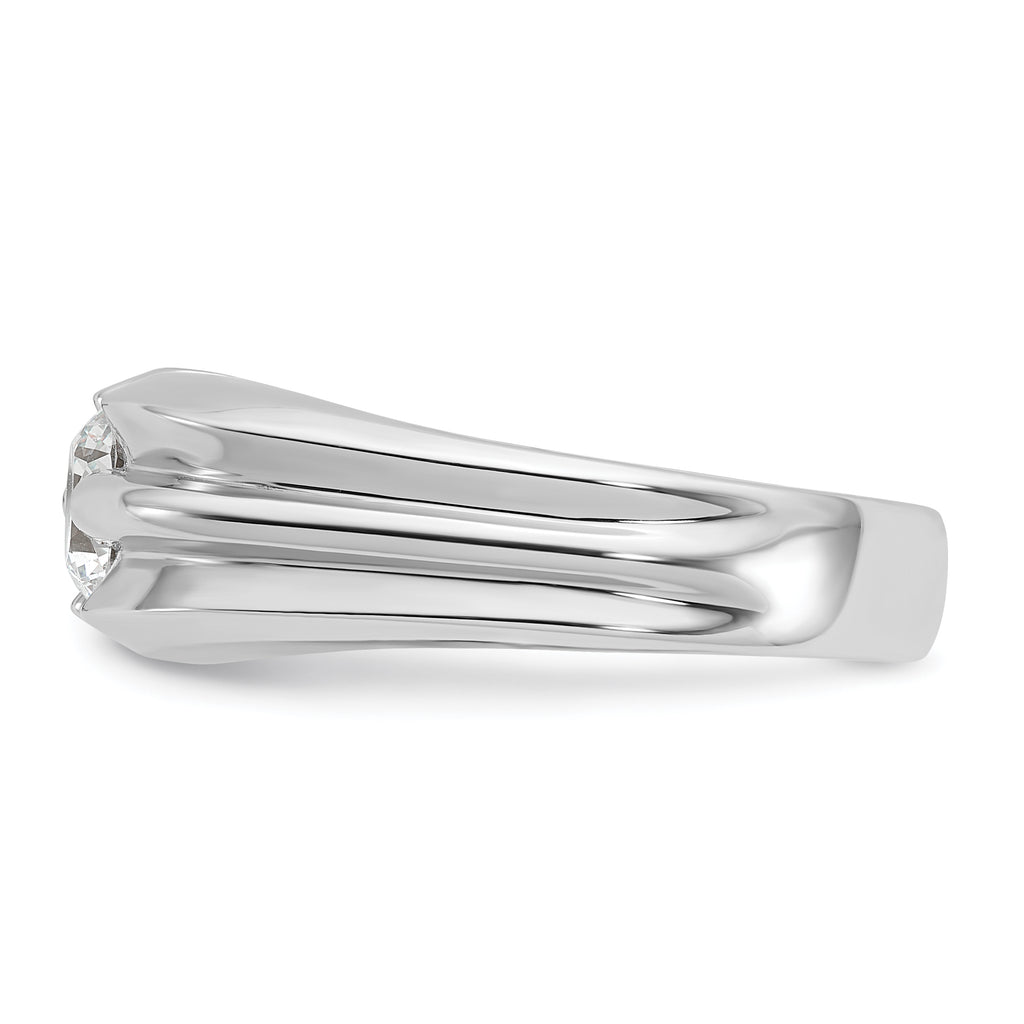 14k White Gold 1 carat Lab Grown Diamond VS/SI+ G+ Complete Men's Ring