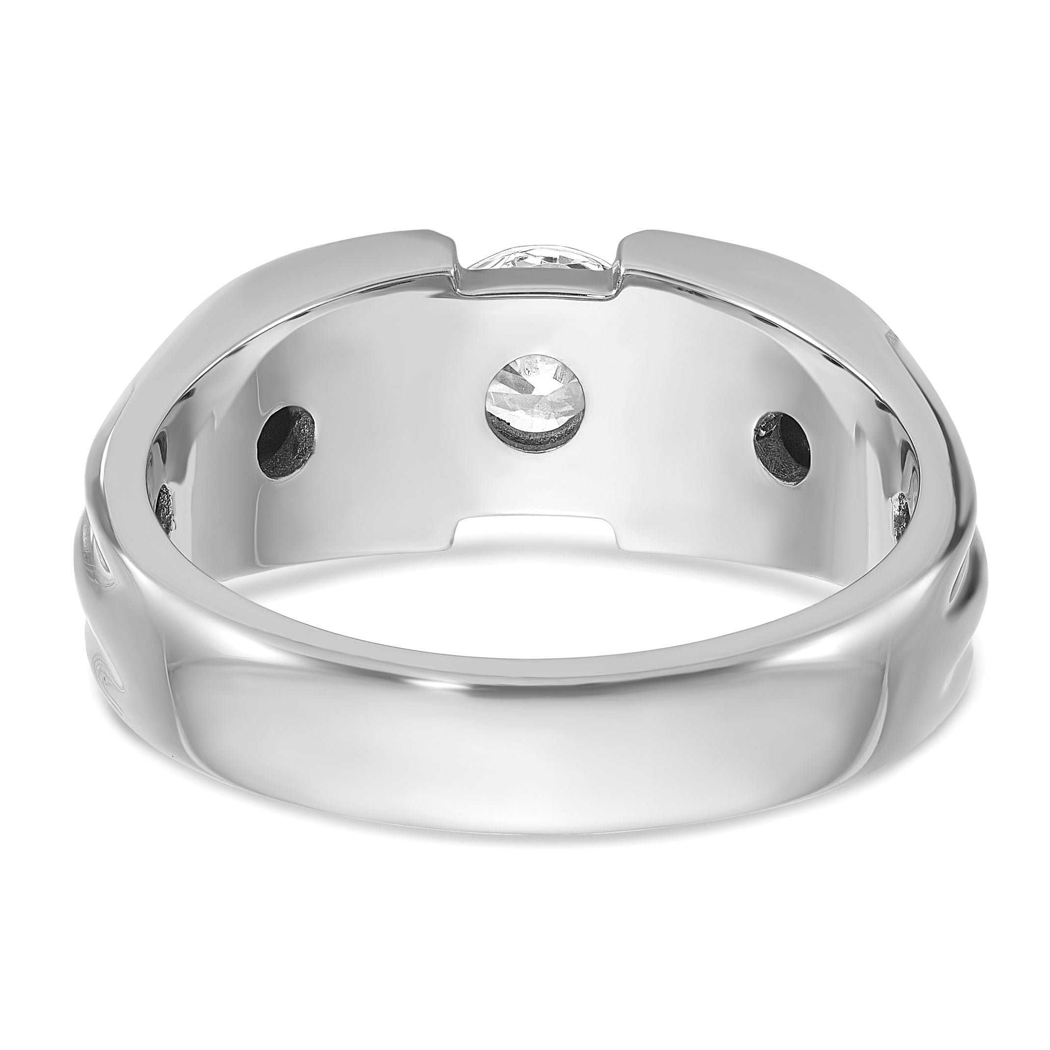 14k White Gold 1 carat Lab Grown Diamond VS/SI+ G+ Complete Men's Ring