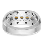 14k Two-tone Men's Polished Graduated 5-Stone 1/2 Carat AA Quality Diamond Ring - Sophia Jewelers