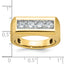 14k Mens Polished and Satin 5-Stone Ring Mounting, Mounting Only - Sophia Jewelers