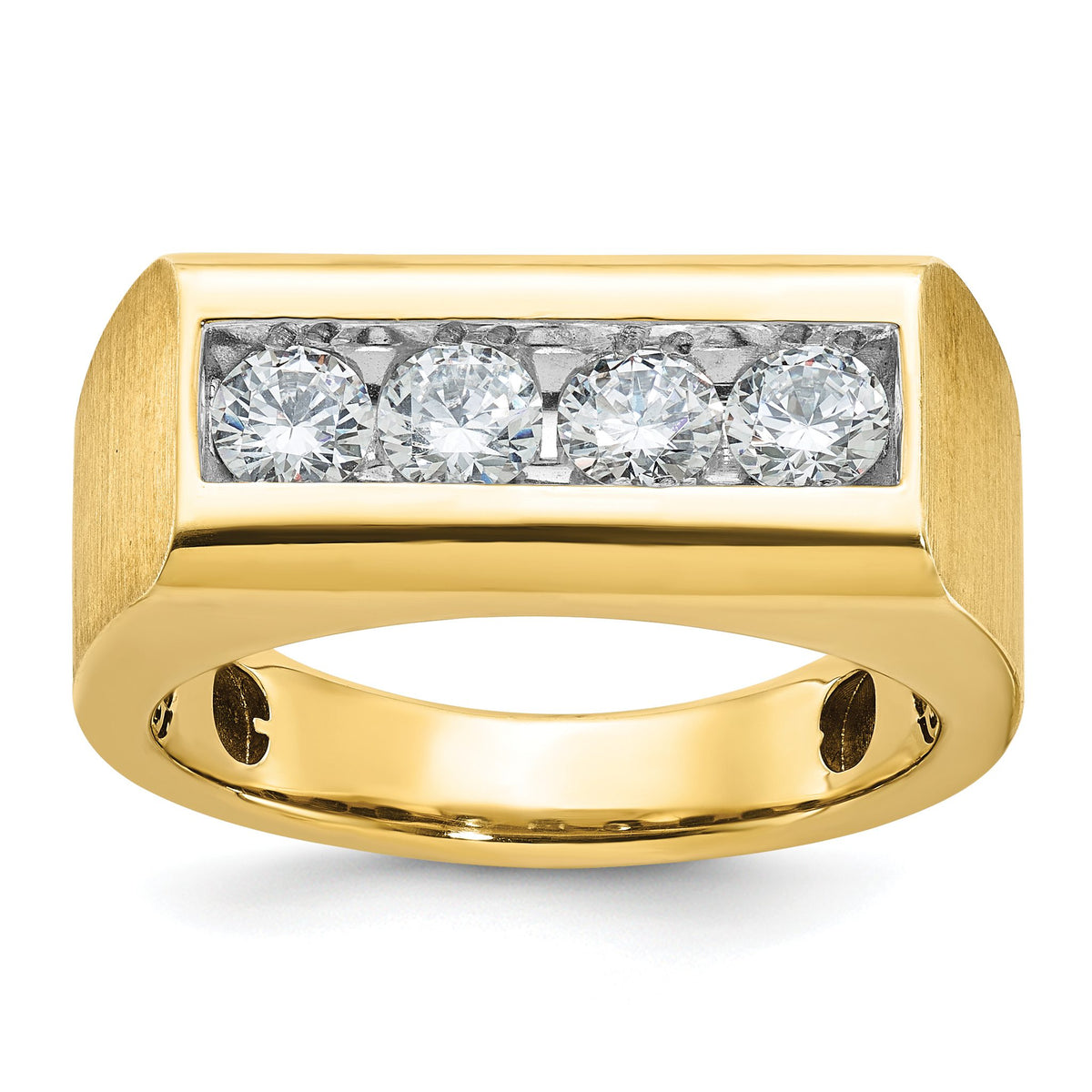 Men's Four-Stone Diamond Ring in 14K Yellow Gold (1 ct. tw.), Size 10 - Sophia Jewelers Main image