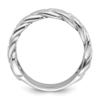 10k White Gold Men's Cuban Link Design Diamond Complete Ring