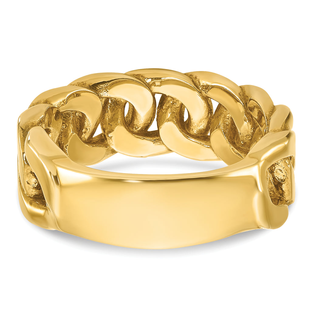 10k Men's Link Design Diamond Complete Ring