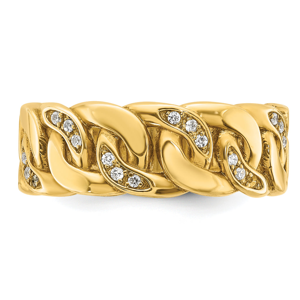 14k Mens Link Design Diamond Ring Mounting, Mounting Only - Sophia Jewelers
