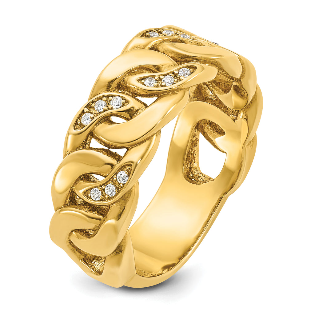 14k Mens Link Design Diamond Ring Mounting, Mounting Only - Sophia Jewelers