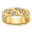 14k Mens Link Design 1/8 carat Diamond Complete Ring - Sophia Jewelers