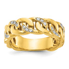14k Mens Link Design Diamond Ring Mounting, Mounting Only - Sophia Jewelers