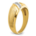 14k Mens Polished and Satin 7-Stone Ring Mounting, Mounting Only - Sophia Jewelers