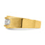 14k 1 carat Lab Grown Diamond VS+ F+ Complete Polished and Brushed Five Stone Men's Band - Sophia Jewelers