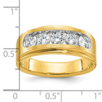 14k Men's Polished and Brushed 5-Stone 1 Carat AA Quality Diamond Ring - Sophia Jewelers