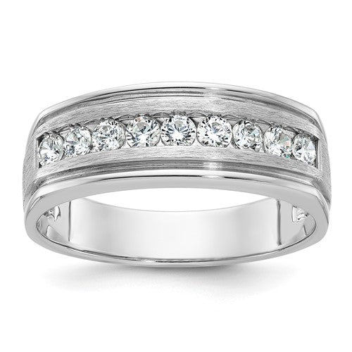 Men's Nine Stone Lab-Grown Diamond Ring in 14K White Gold (1/2 ct. tw.), Size 10 - Sophia Jewelers Main image